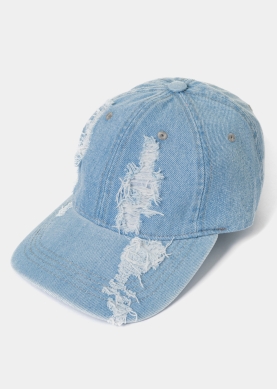 Ripped Jean Cap - Light Blue