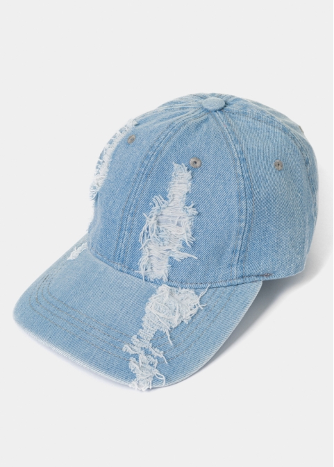 Ripped Jean Cap - Light Blue