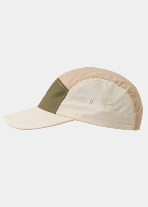 Tricolor Camper Cap in Ecru, Khaki & Beige