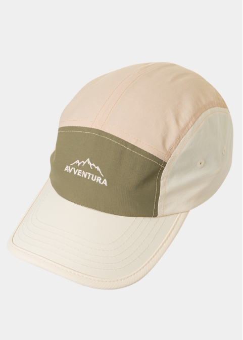 Tricolor Camper Cap in Ecru, Khaki & Beige