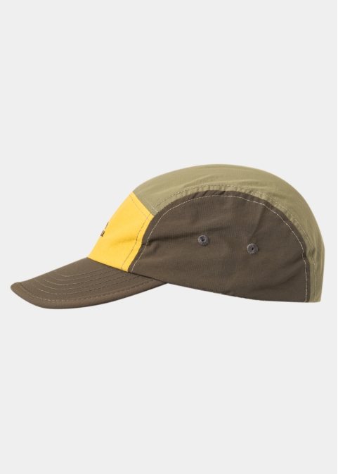 Tricolor Camper Cap in Brown, Yellow & Khaki
