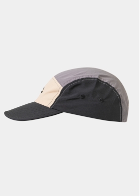 Tricolor Camper Cap in Black, Ecru & Grey