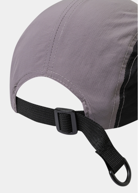 Tricolor Camper Cap in Black, Ecru & Grey