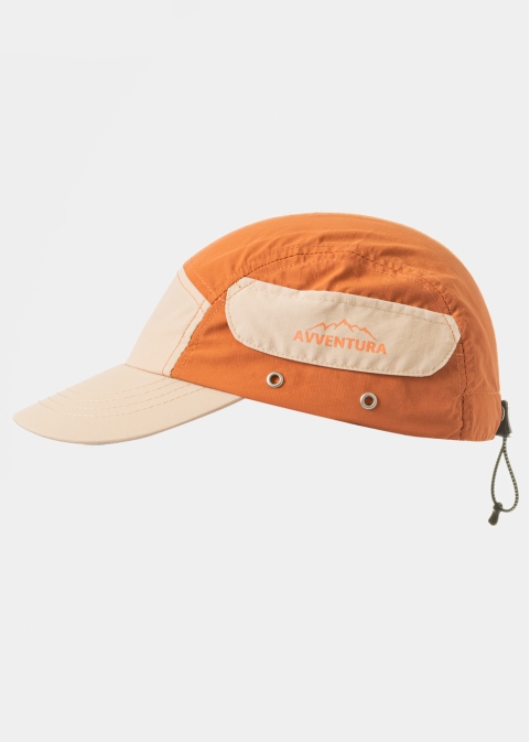 Orange Camper Cap w/ Side Pocket