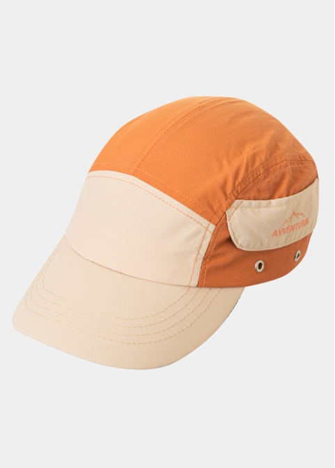 Orange Camper Cap w/ Side Pocket