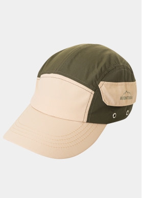 Khaki Camper Cap w/ Side Pocket