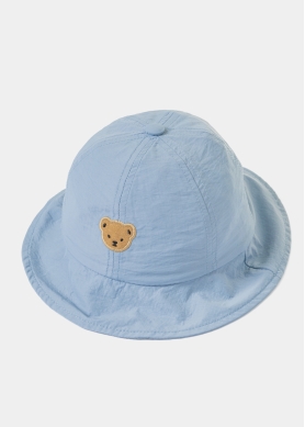 Light Blue Kids Bucket Hat w/ Teddy Bear