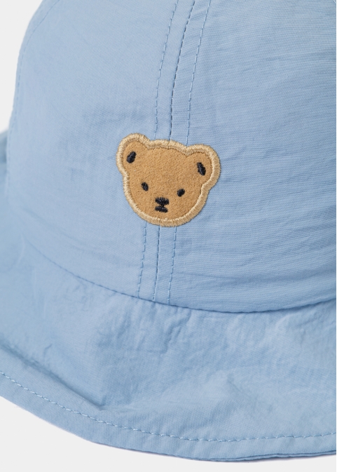 Light Blue Kids Bucket Hat w/ Teddy Bear