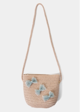 Pink Kids Bag w/ Blue Bows