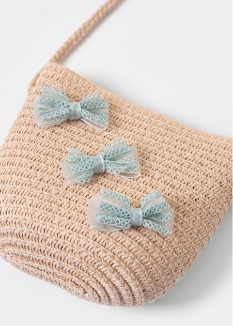 Pink Kids Bag w/ Blue Bows