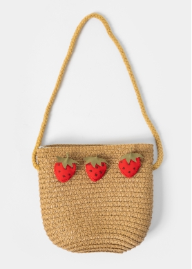 Brown Kids Bag w/ Strawberries