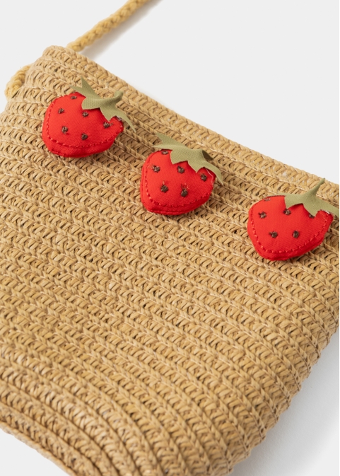 Brown Kids Bag w/ Strawberries