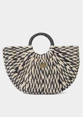 Black & Ecru Knitted Bag