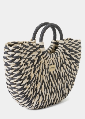Black & Ecru Knitted Bag