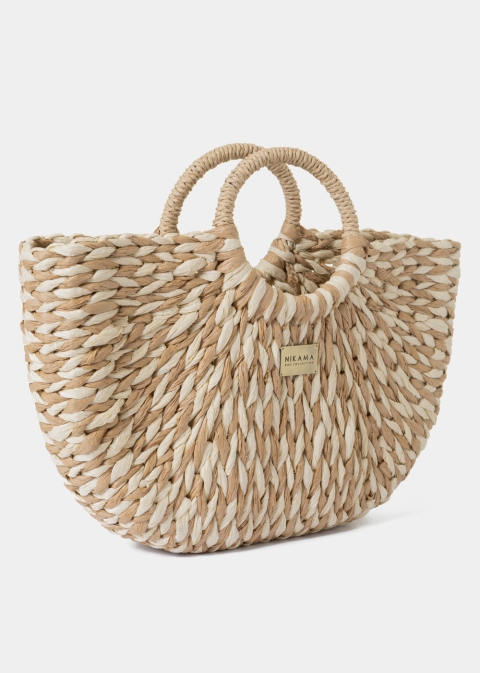 Beige & Ecru Knitted Bag