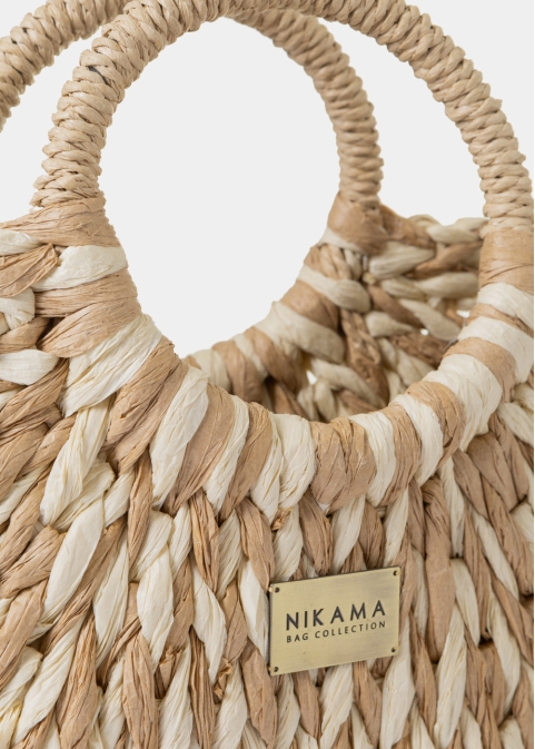 Beige & Ecru Knitted Bag