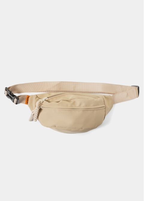 Beige Multi-Pocket Belt Bag 