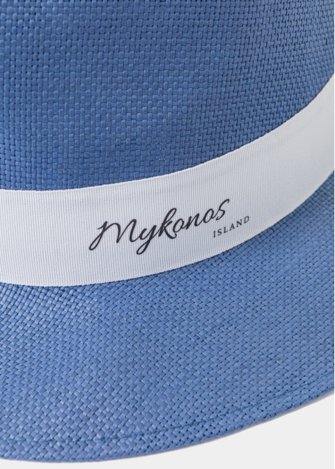 Navy Blue "Mykonos" Panama Style Hat