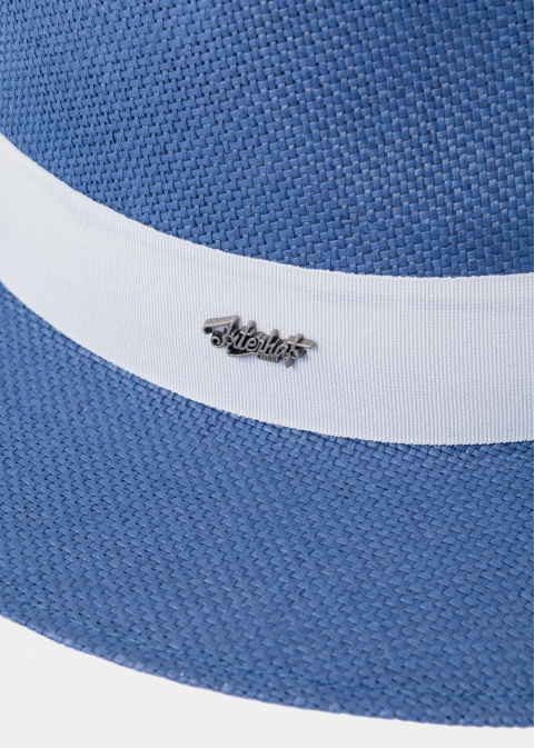 Navy Blue "Mykonos" Panama Style Hat
