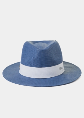 Navy Blue "Paros" Panama Style Hat