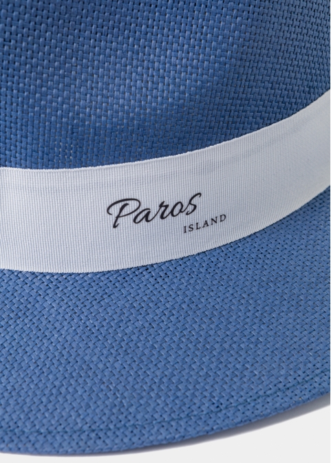 Navy Blue "Paros" Panama Style Hat