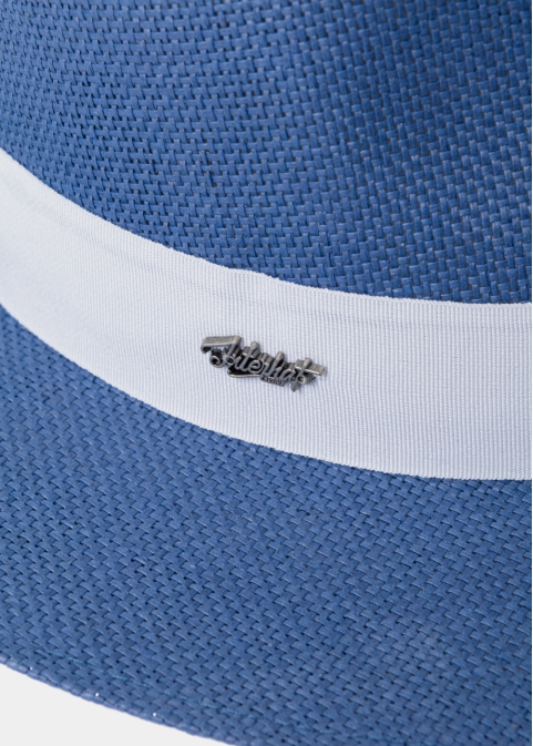 Navy Blue "Paros" Panama Style Hat