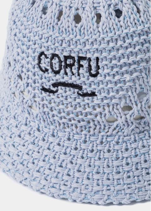 Light Blue "Corfu" Knitted Bucket Hat 
