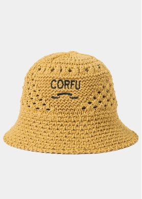 Brown "Corfu" Knitted Bucket Hat 
