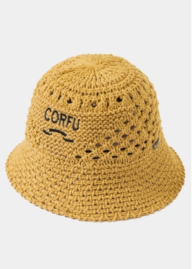 Brown "Corfu" Knitted Bucket Hat 