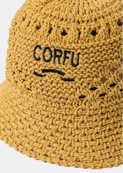 Brown "Corfu" Knitted Bucket Hat 
