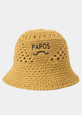 Brown "Paros" Knitted Bucket Hat 
