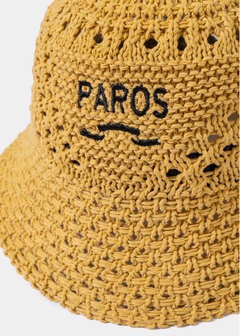 Brown "Paros" Knitted Bucket Hat 
