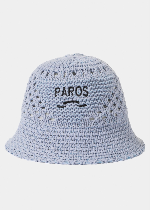Light Blue "Paros" Knitted Bucket Hat 