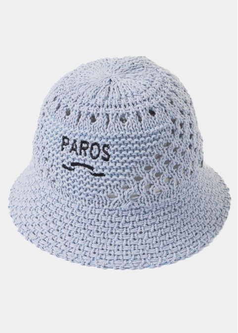 Light Blue "Paros" Knitted Bucket Hat 