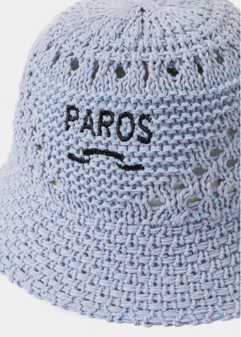 Light Blue "Paros" Knitted Bucket Hat 