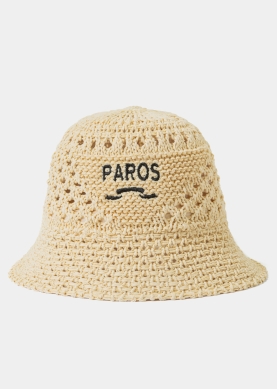 Beige "Paros" Knitted Bucket Hat 