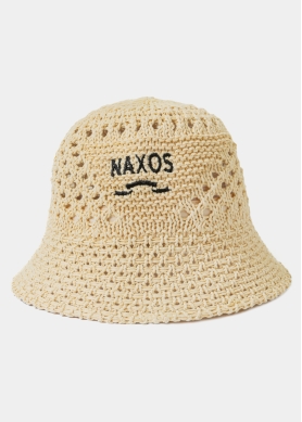 Beige "Naxos" Knitted Bucket Hat 