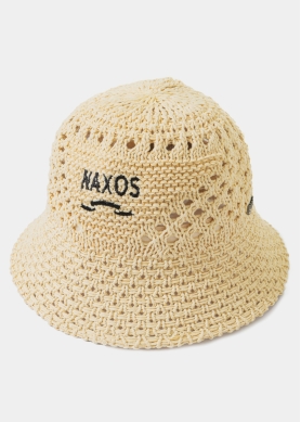 Beige "Naxos" Knitted Bucket Hat 