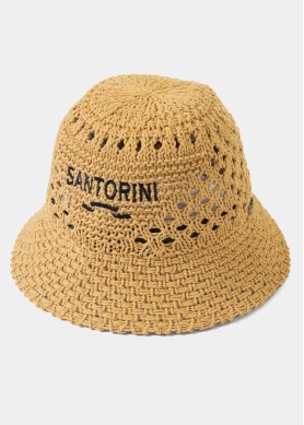 Brown "Santorini" Knitted Bucket Hat 