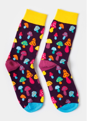 Unisex Socks w/ Mushrooms 