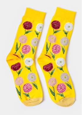 Unisex Socks w/ Flowers 