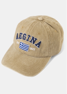 Aegina Washed Beige w/ Greek Flag 2