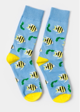 Unisex Socks w/ Yellow Fishes