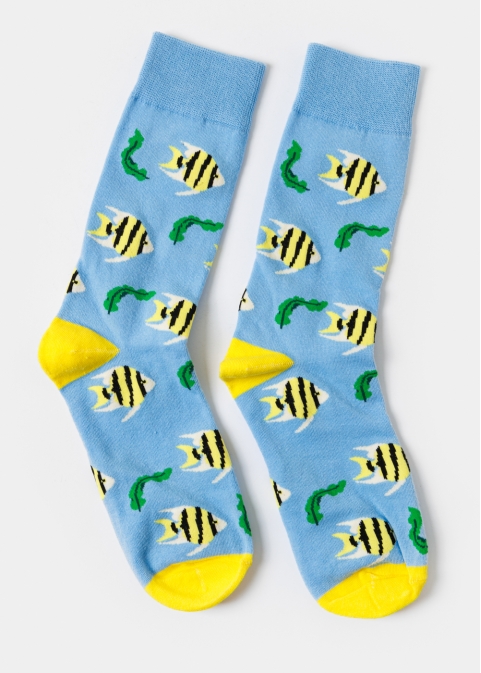 Unisex Socks w/ Yellow Fishes