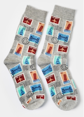 Unisex Socks w/ Postage Stamps 