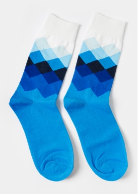 Unisex Socks w/ Blue Motif