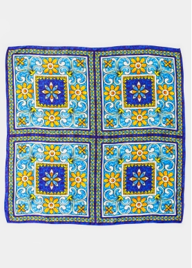 Big Tiles Satin Scarf