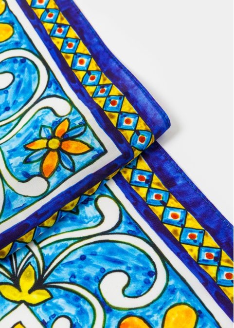 Big Tiles Satin Scarf