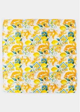Lemon Blossom Satin Scarf
