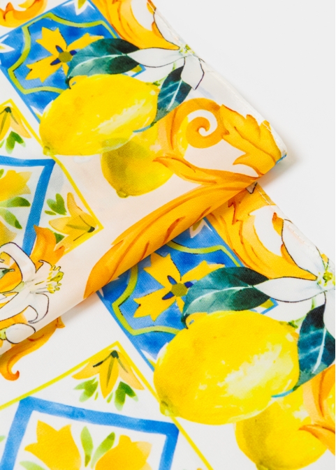 Lemon Blossom Satin Scarf